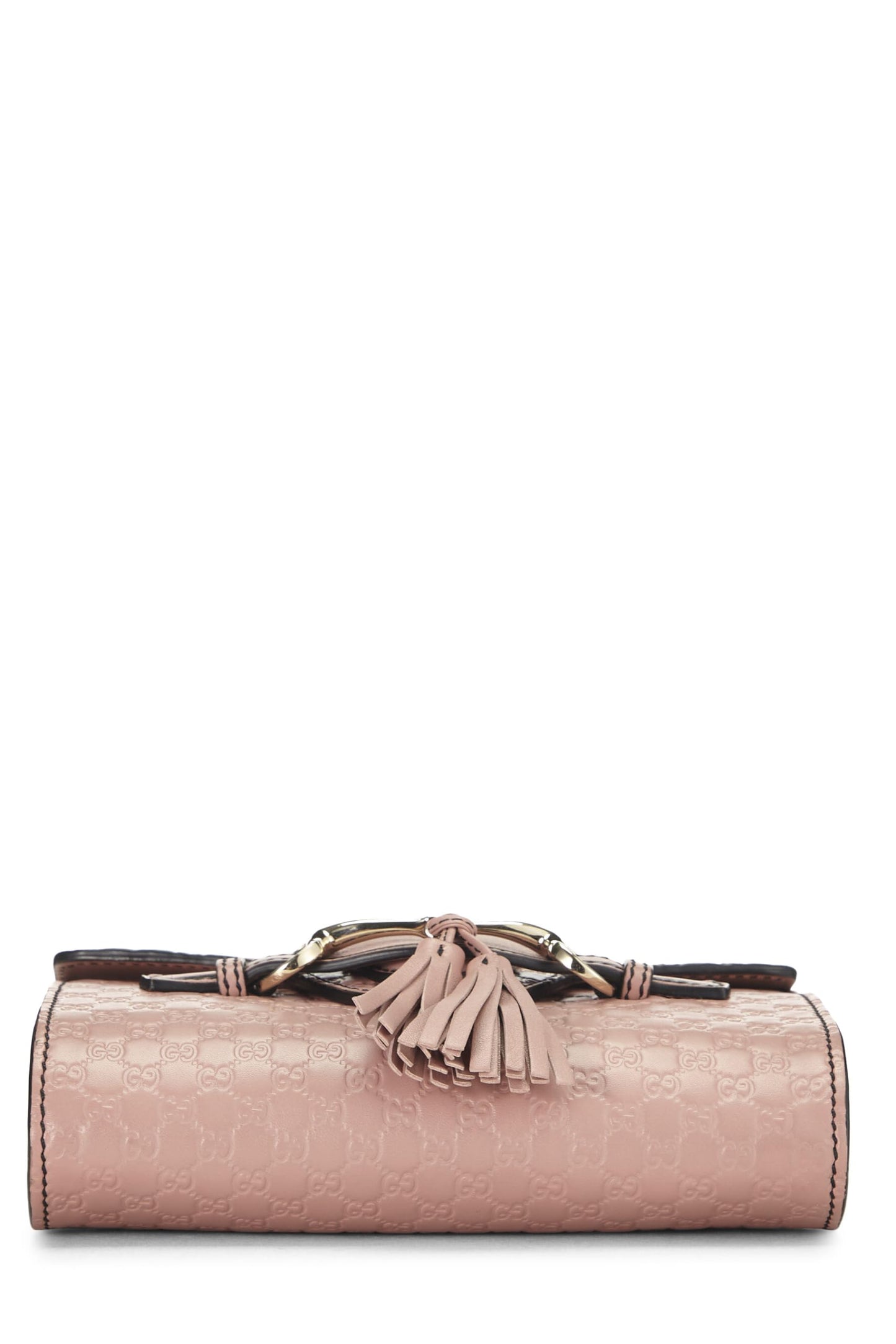 Gucci, sac à bandoulière Emily Chain en cuir Microguccissima rose d'occasion, rose