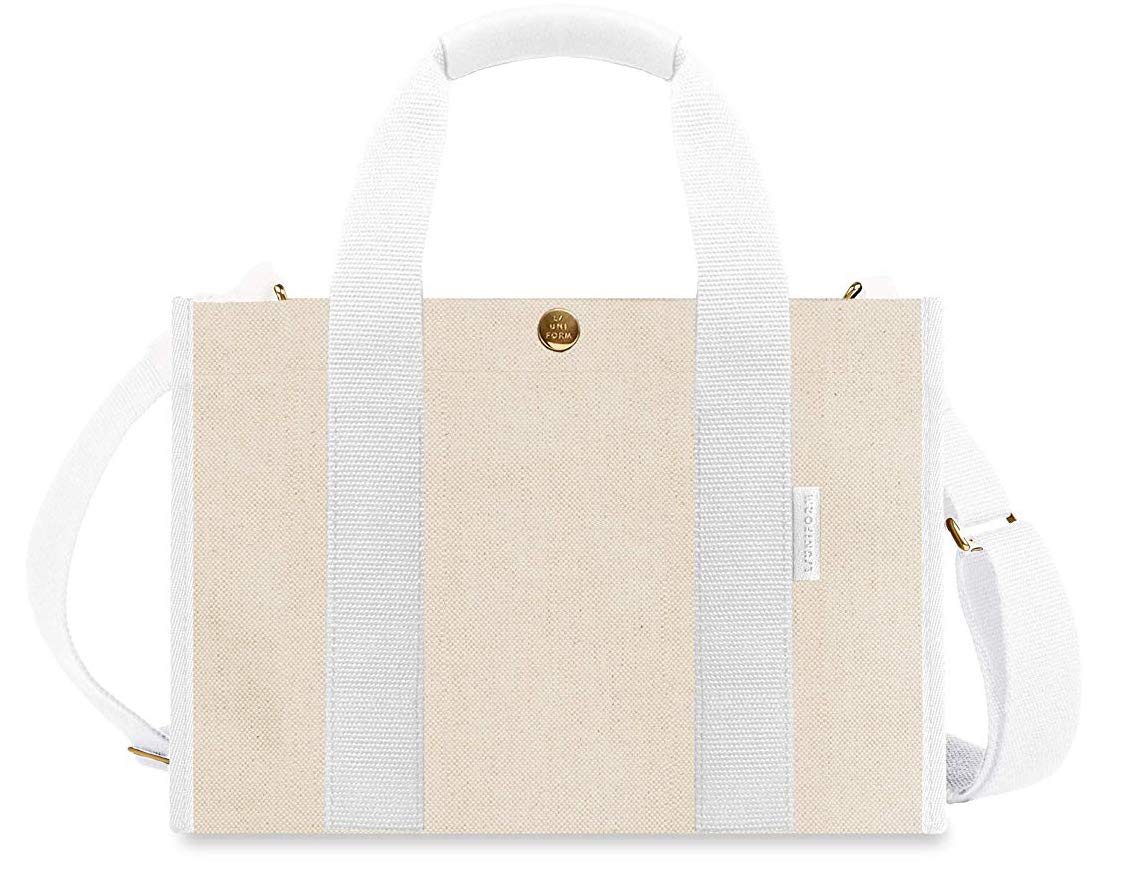 L/Uniform, Mini Press Bag, Natural/White