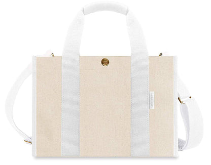 L/Uniform, Mini Press Bag, Naturel/Blanc