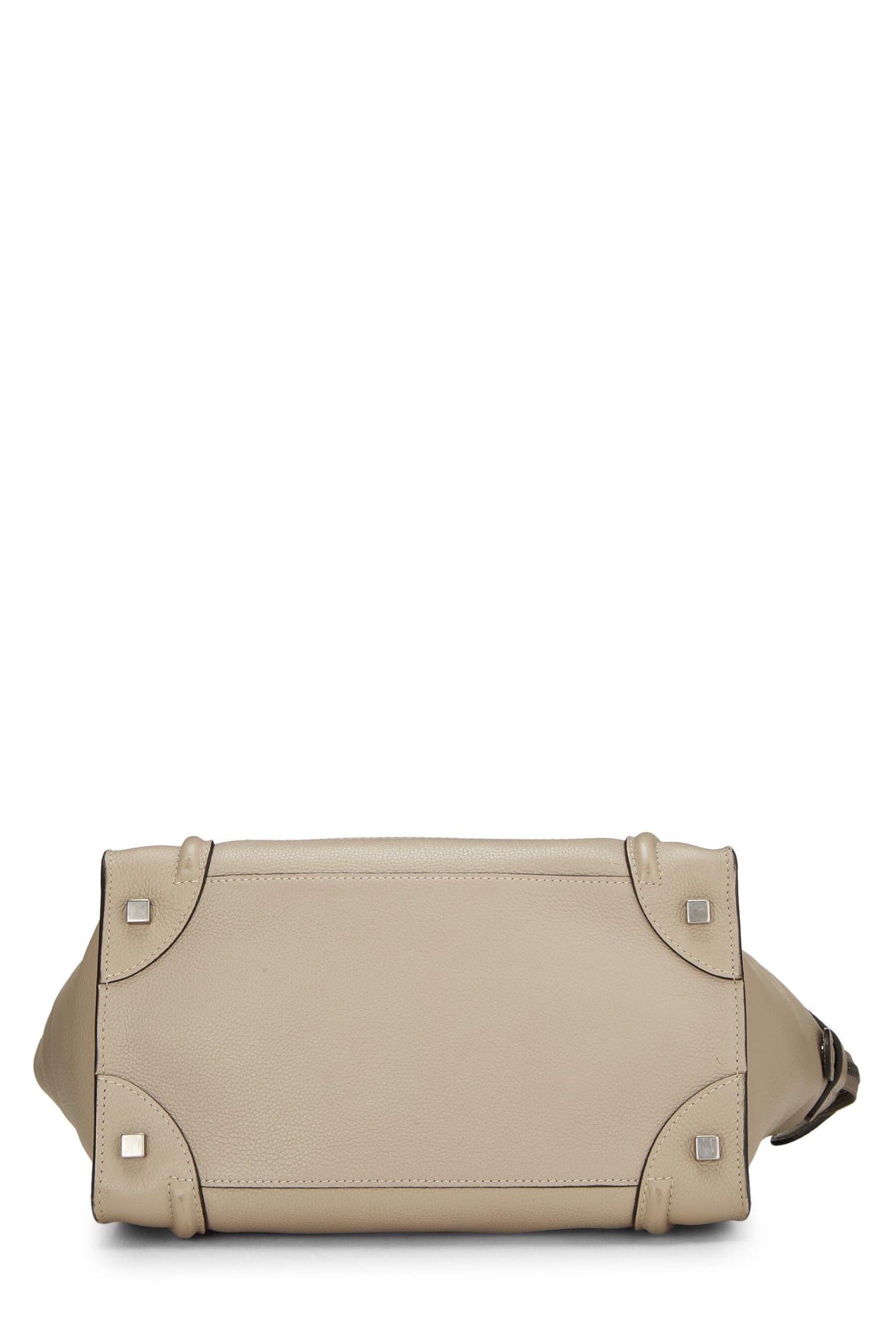 Céline, Pre-Loved Beige Drummed Calfskin Luggage Mini, Beige