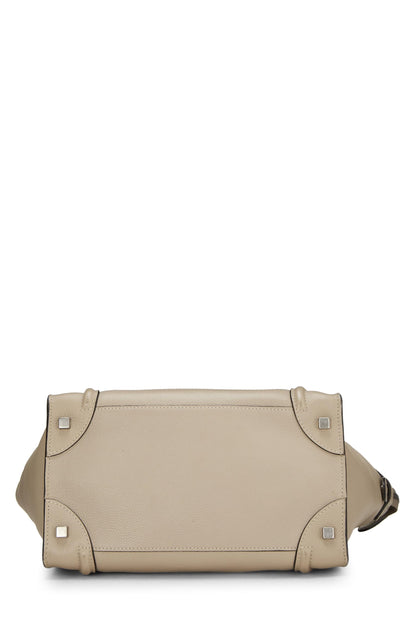 Céline, Mini valise en cuir de veau foulonné beige d'occasion, beige