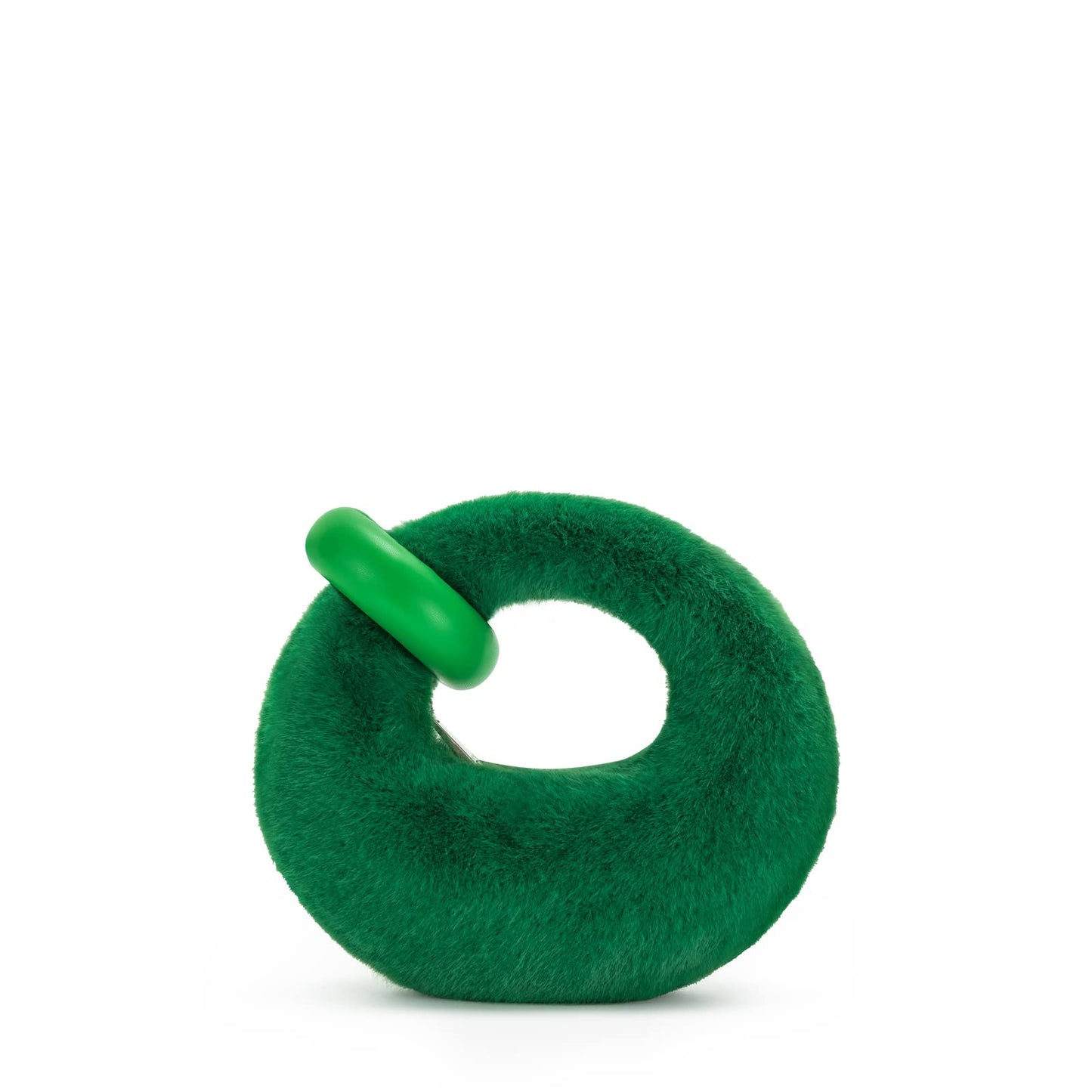 Mini sac à main en fausse fourrure Abacus pour femme de JW PEI (vert herbe)