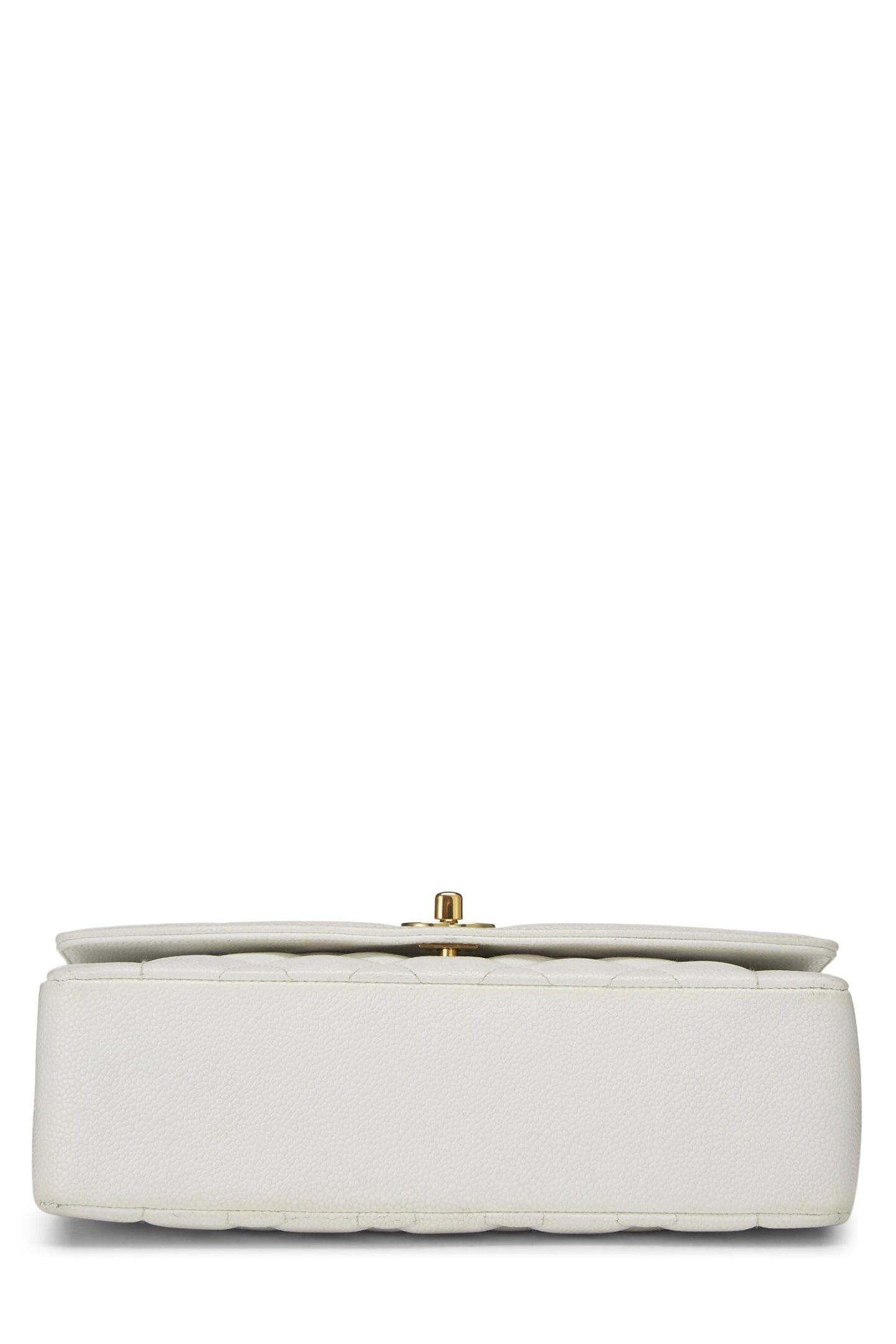 Chanel, sac à rabat Diana matelassé blanc d'occasion de taille moyenne, blanc