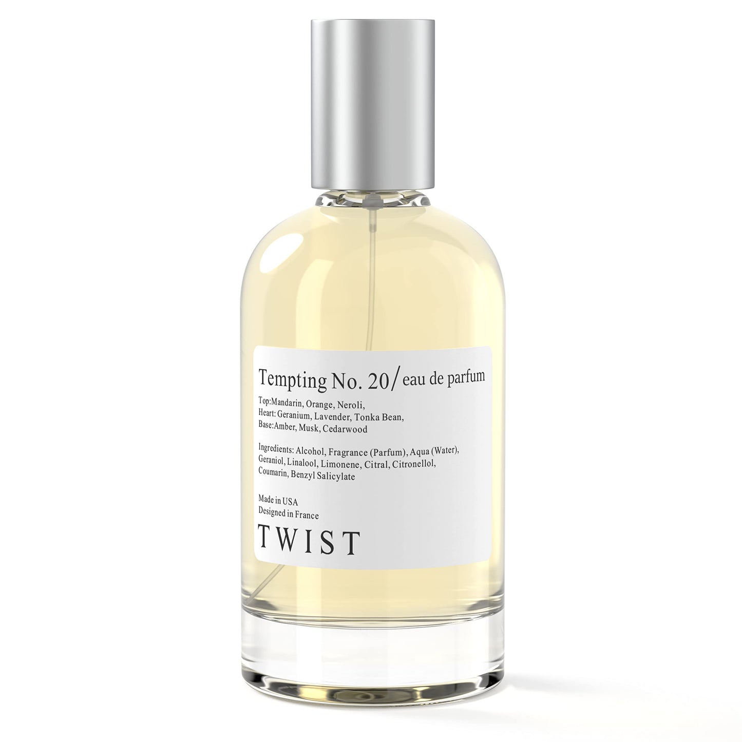 Twist Tempting No. 20 - Eau De Parfum Inspired by Chanel's Allure Homme Sport, Long-Lasting Perfume For Men, Paraben Free, Vegan, Clean Ingredients, Fragrance - Spray 100 ml | 3.4 fl. oz.