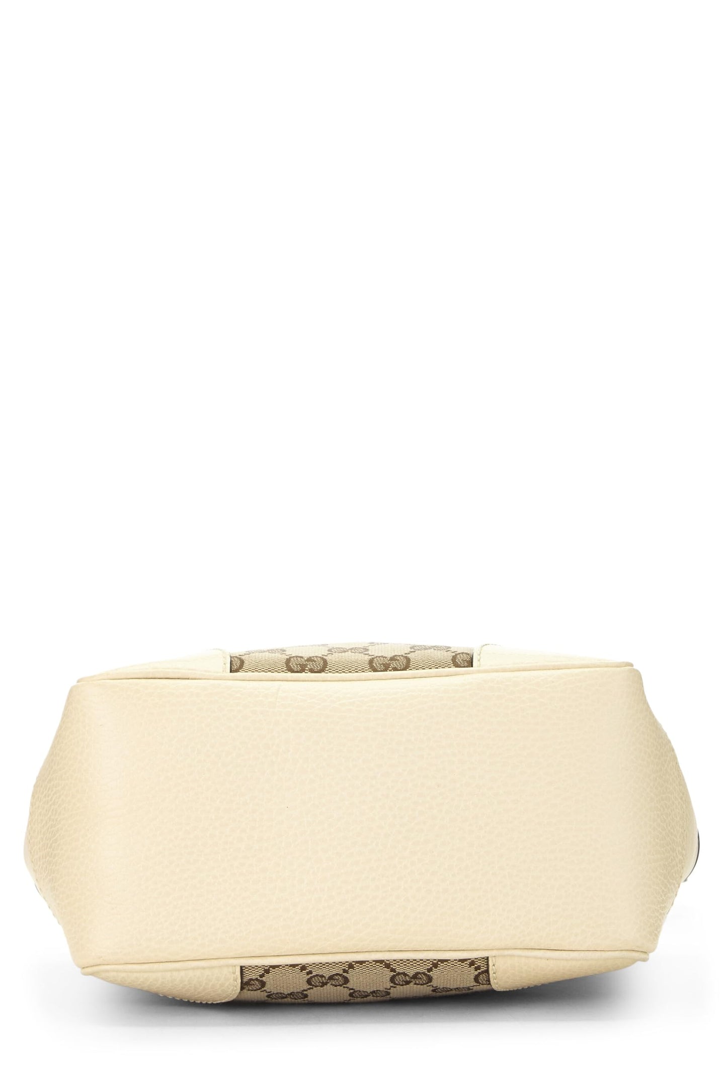 Gucci, sac fourre-tout Bree à poignée supérieure en toile GG crème d'occasion, petit, blanc