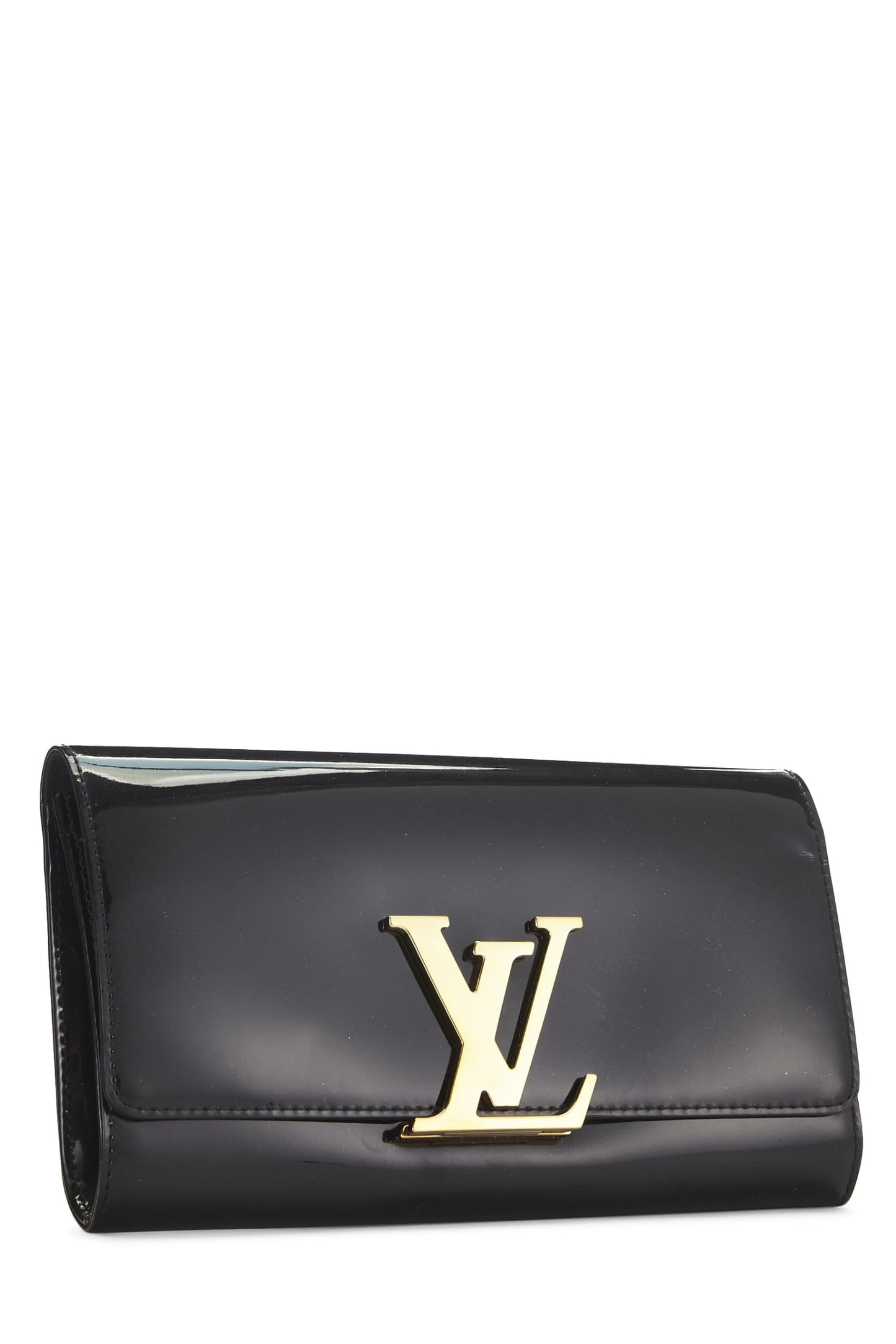 Louis Vuitton, Pre-Loved Noir Vernis Pochette Louise, Negro