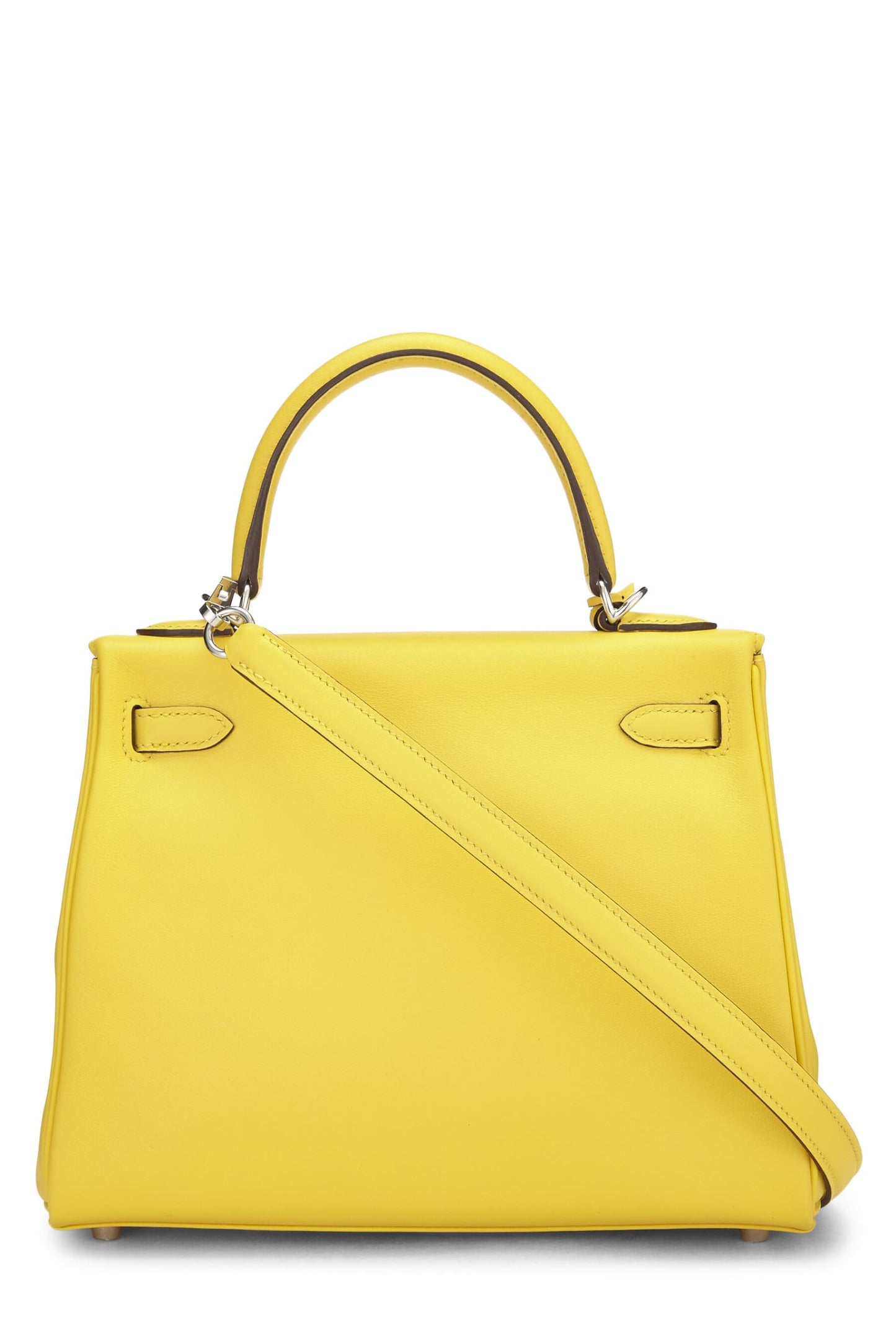 Hermès, Pre-Loved Jaune De Naples Swift Kelly Retourne 25, Jaune De Naples