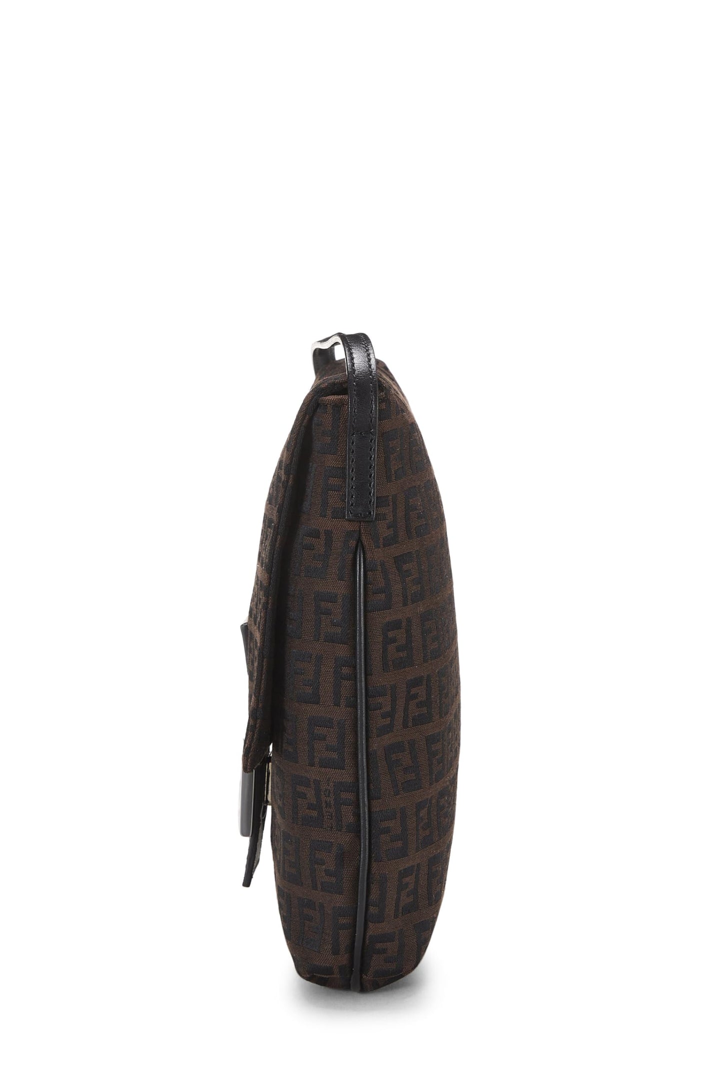 Fendi, sac messager tube en toile marron Zucchino Small d'occasion, marron