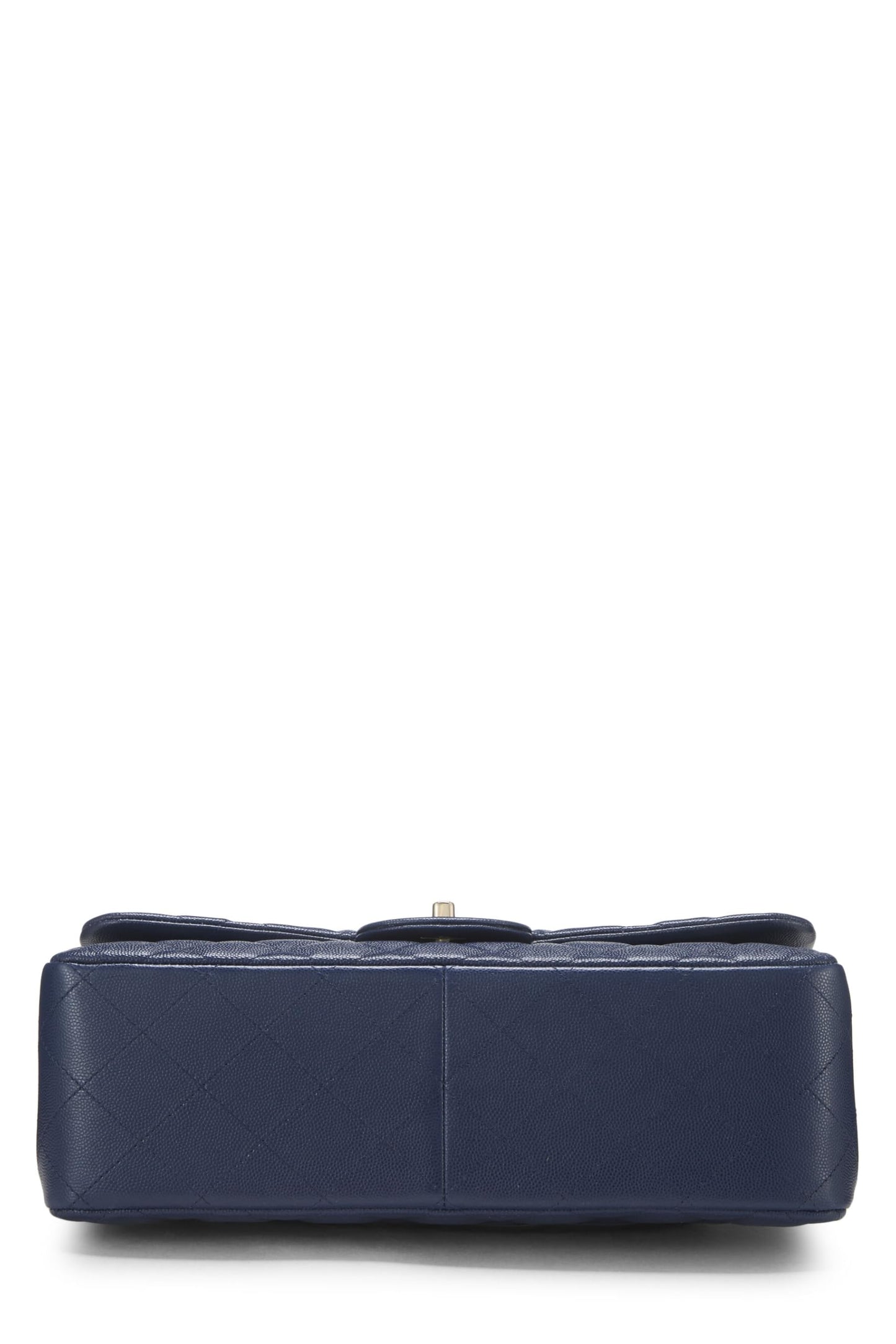 Chanel, Pre-Loved Navy Caviar acolchado New Classic Jumbo con doble solapa, Azul marino