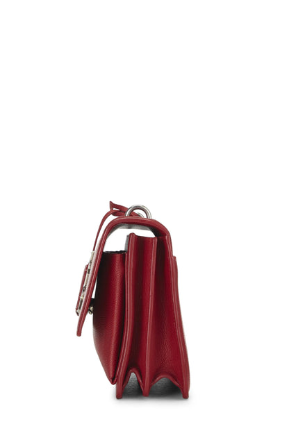 Yves Saint Laurent, Pre-Loved Red Calfskin Sunset Medium, Red