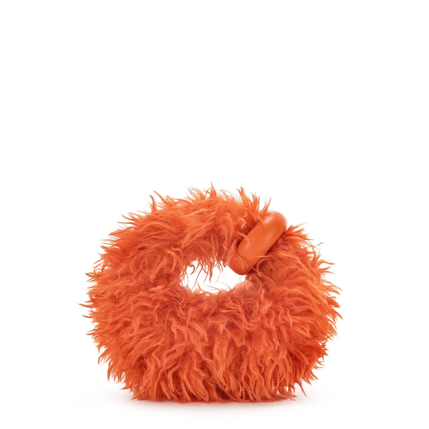 JW PEI Women's Abacus Faux Fur Mini Top Handle Bag (Orange)