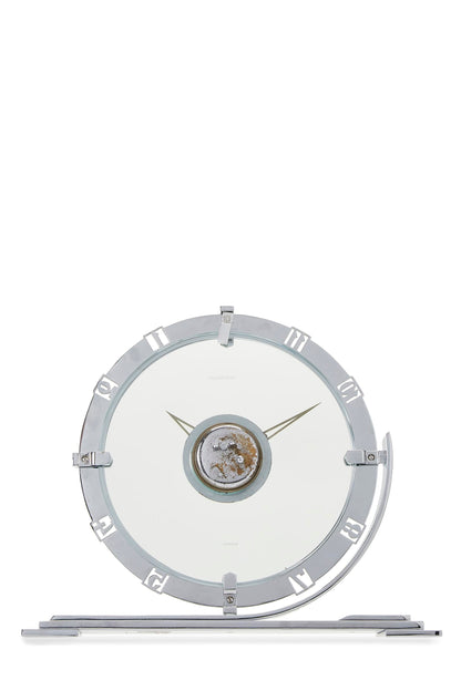 Hermès, Pre-Loved Jaeger-LeCoultre x Hermés Silver Clock, Silver