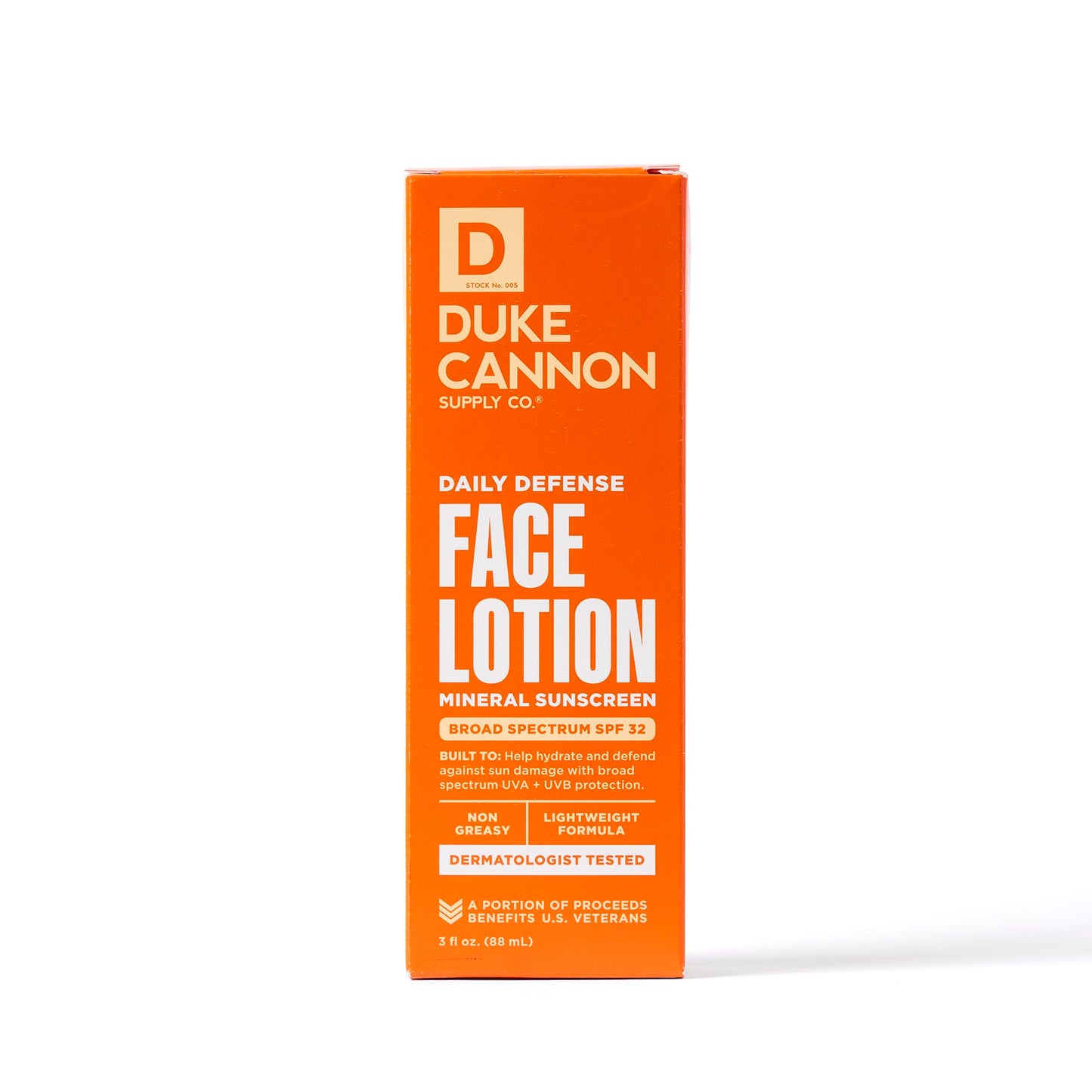 Loción facial protectora diaria con FPS de Duke Cannon Supply Co.