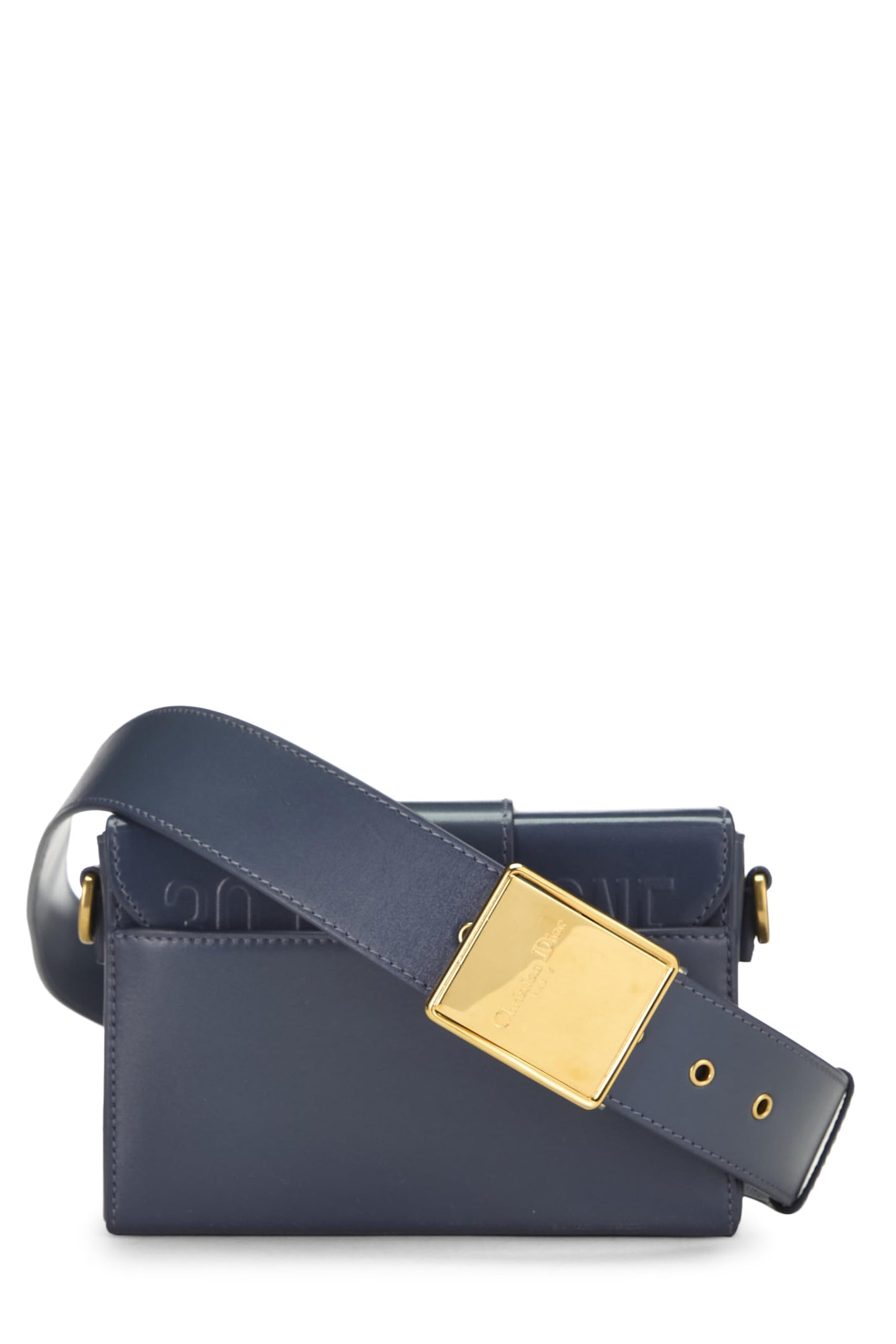 Dior, Pre-Loved Navy Calfskin 30 Montaigne Box, Navy