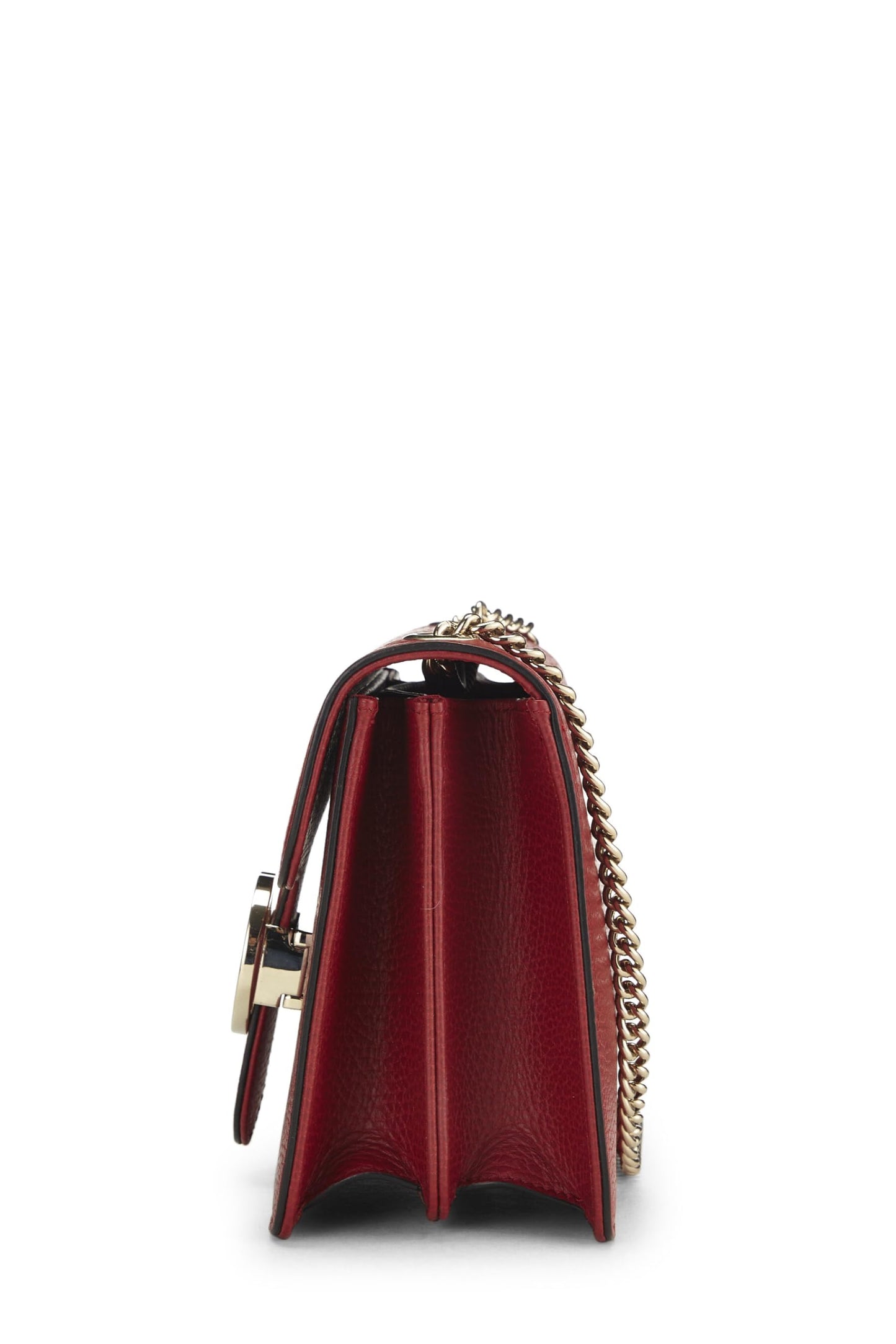 Gucci, Pre-Loved Red Leather Interlocking Crossbody Bag Small, Red