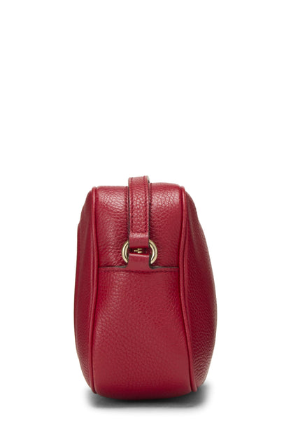 Gucci, Pre-Loved Red Grained Leather Soho Disco, Red