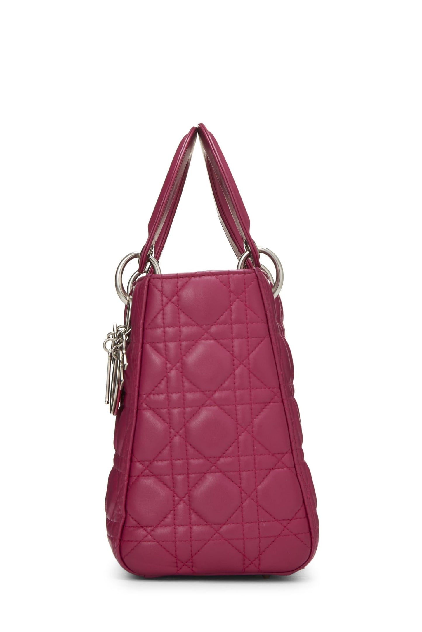 Dior, Pre-Loved Purple Cannage Quilted Lambskin Lady Dior Medium, Purple