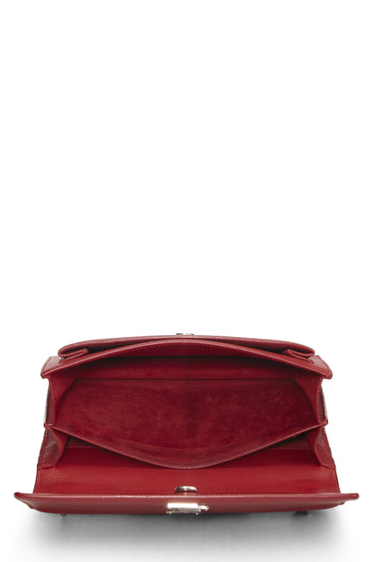 Yves Saint Laurent, Pre-Loved Red Calfskin Sunset Medium, Red