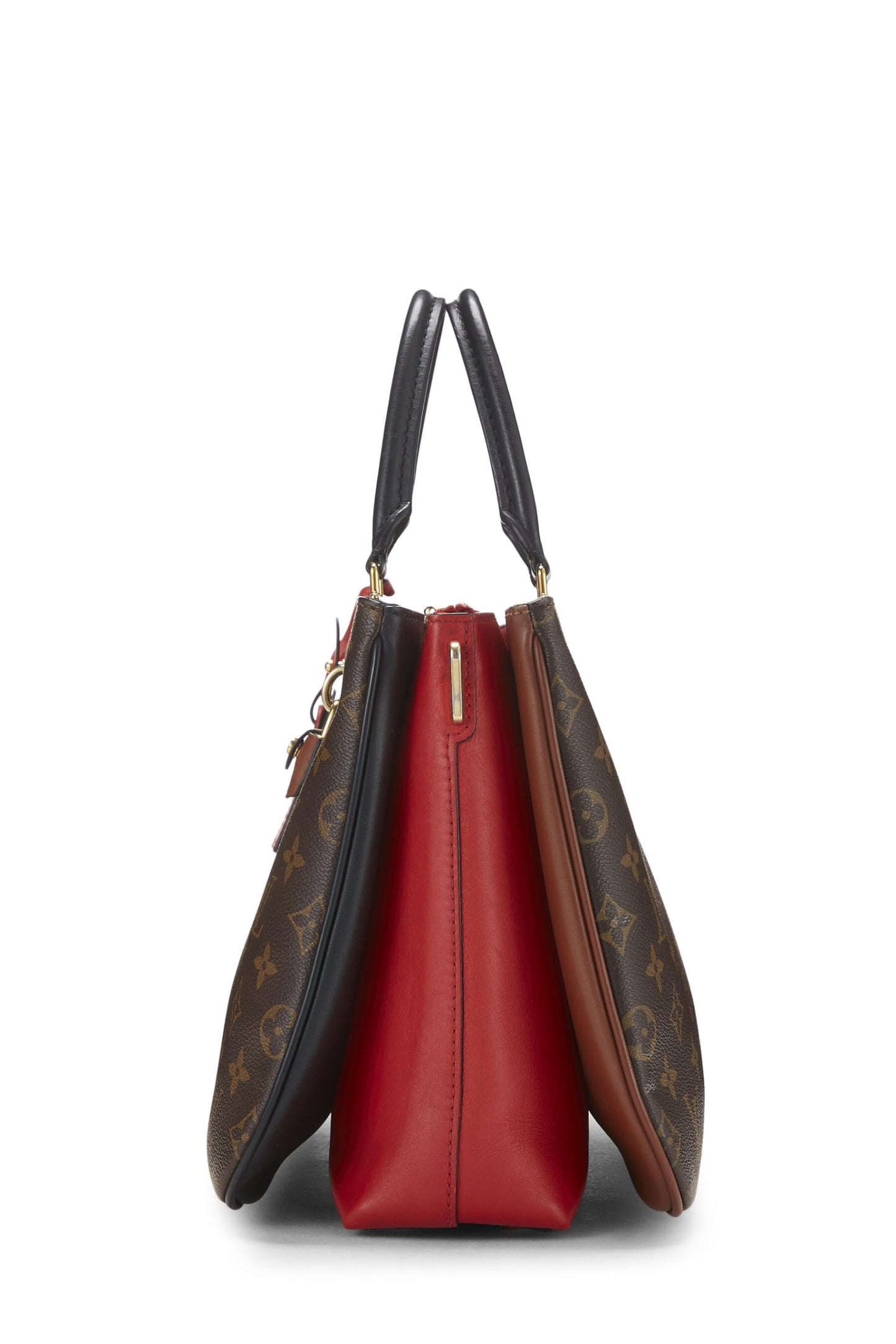 Louis Vuitton, sac fourre-tout Millefeuille Monogram rouge d'occasion, marron