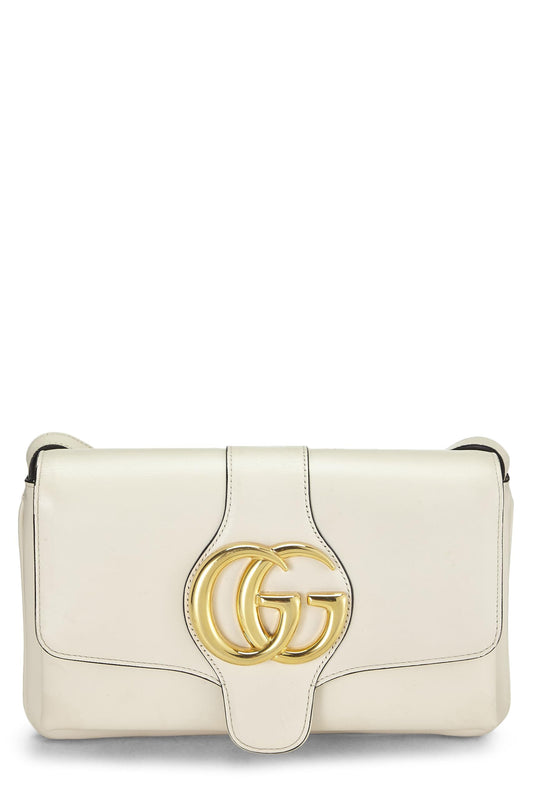 Gucci, Pre-Loved White Leather Arli Shoulder Bag Small, White