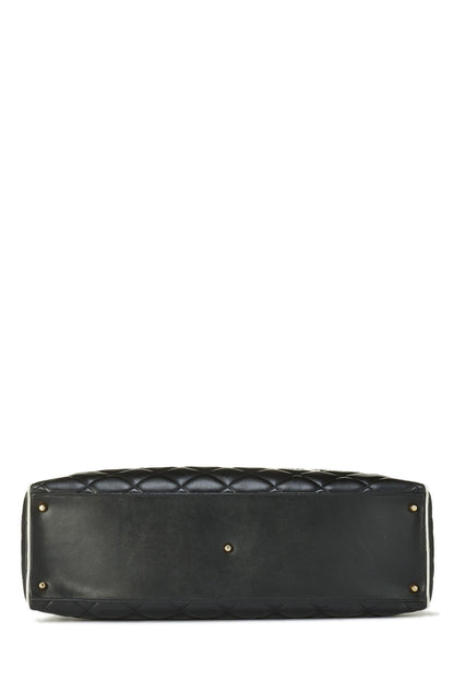 Chanel, Pre-Loved Black Quilted Calfskin Bowler Large, Black