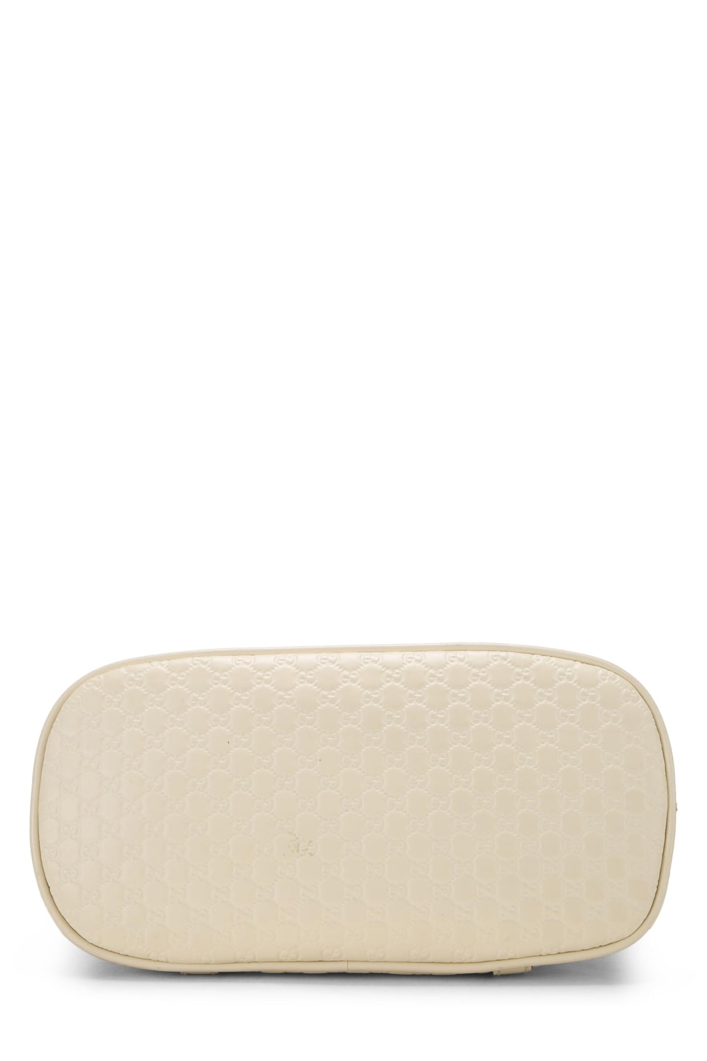 Gucci, Mini-sac Nice Dome en cuir microguccissima crème d'occasion, blanc