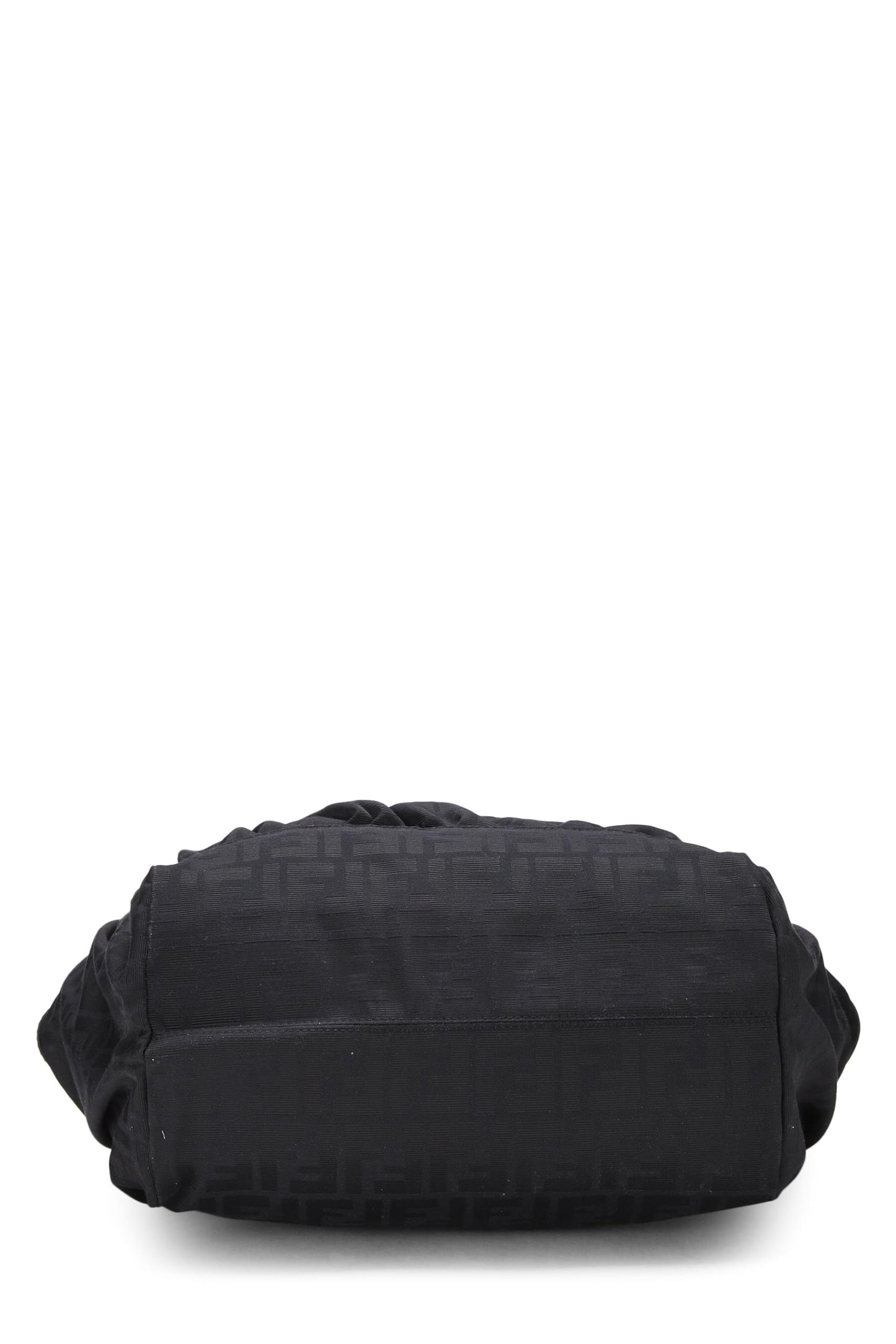 Fendi, sac fourre-tout de poche en toile noire Zucca, grand modèle, d'occasion, noir