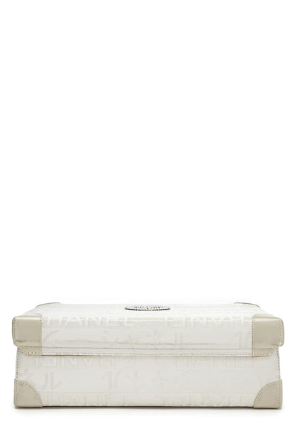 Chanel, Porte-documents Ginza en satin blanc d'occasion LTD, blanc