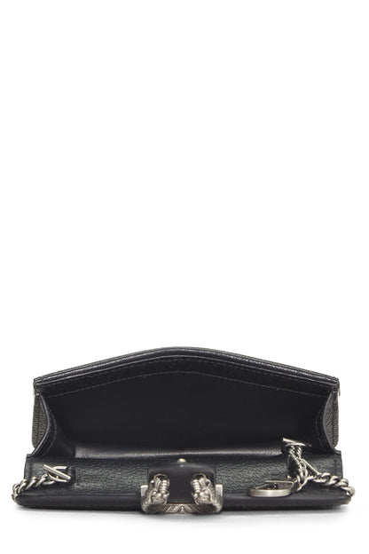 Gucci, Pre-Loved Blakck Dionysus Shoulder Bag Super Mini, Black