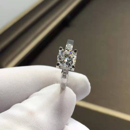 Bague pour femme en moissanite couleur D et pureté VVS