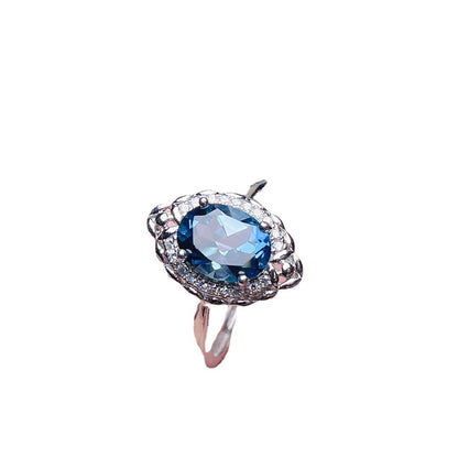 Jewelry Natural Topaz Ring S925 Silver