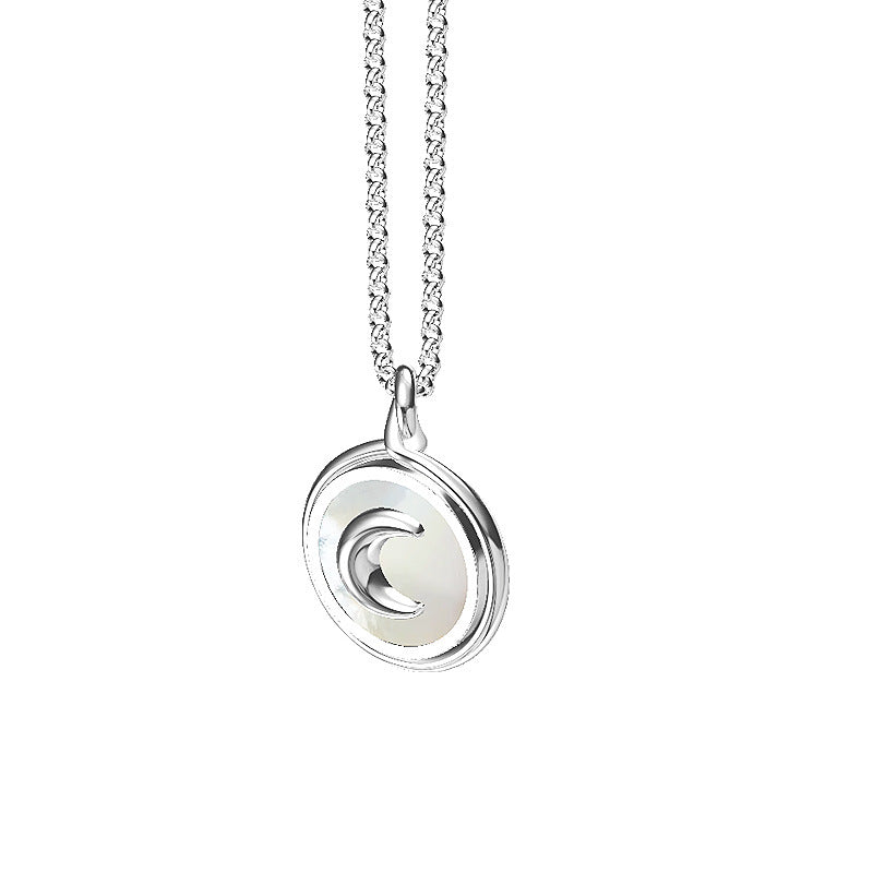 Moon Represents My Heart Hidden Word Projection Necklace