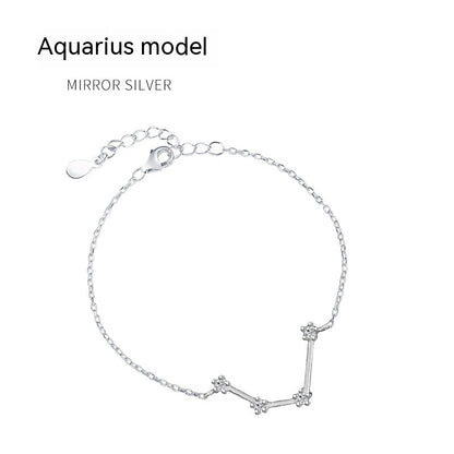 Lucky Twelve Constellation Moonstone Bracelet For Women