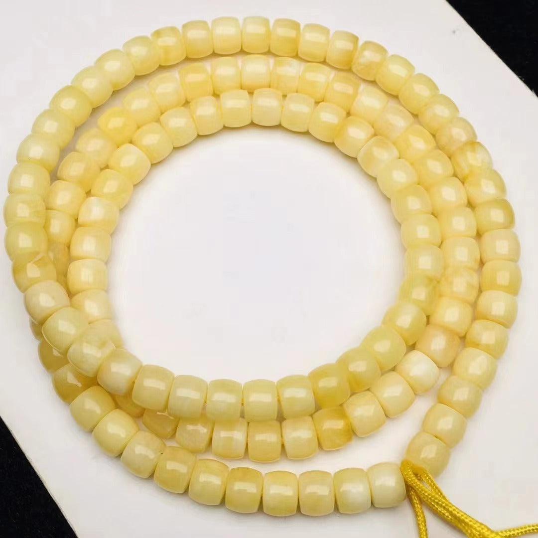 Natural Beeswax Straight Cut Buddha Beads Chicken Oil Crafts Accessories