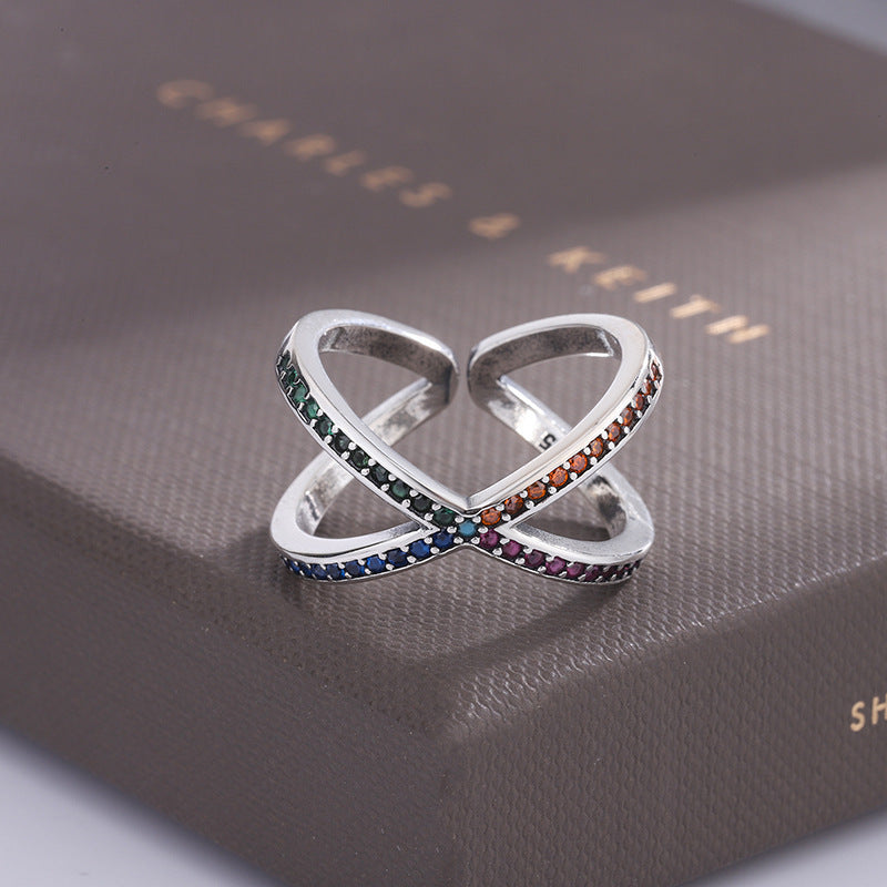 Japanese Light Luxury Cross Ring Designed By Minority Women