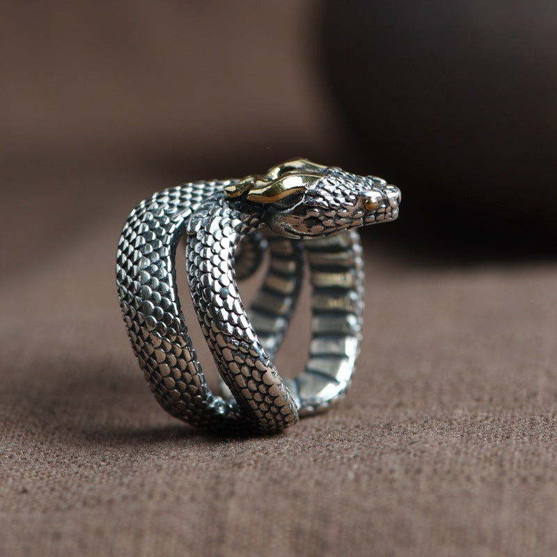 Personalized Creative Retro Silver Snake Ring