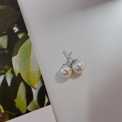 8-9mm Strong Light S925 Silver Classic Earrings