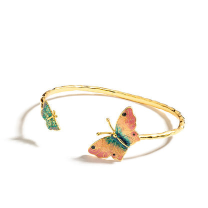 Drop Oil Color Enamel Special-interest Design Fashion Wild Butterfly Bracelet