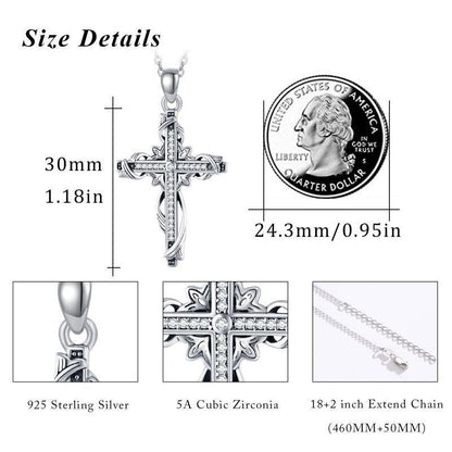 Pendentif croix en argent sterling 925 pour femme, bijoux croix, collier croix