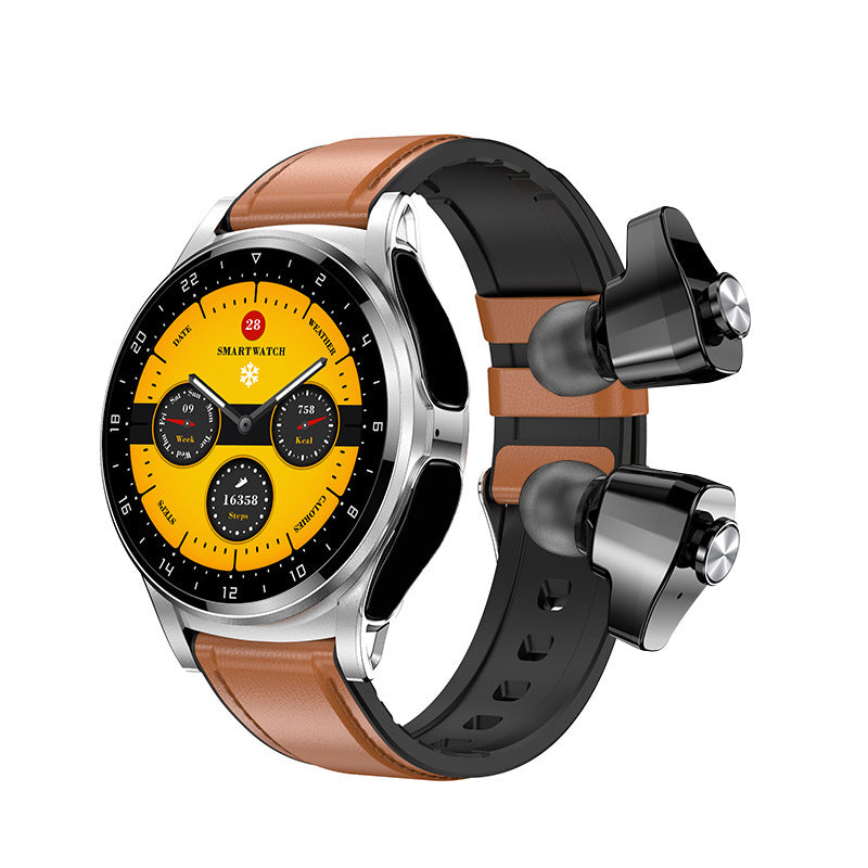 Montre intelligente GT66 TWS 2 en 1 Bluetooth HD Appel vocal