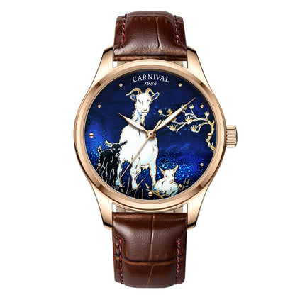 Nouvelle montre mouton avec animaux du zodiaque chinois