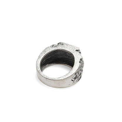 925 Sterling Silver Ring Men's Plus Size Skull