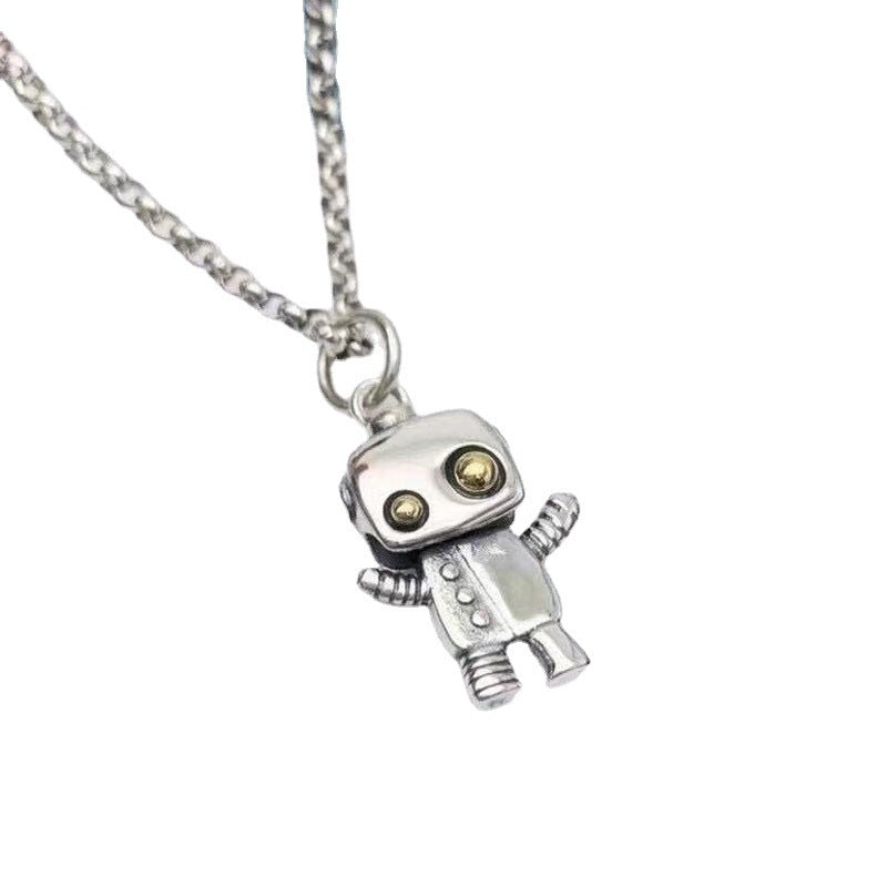 Collier avec pendentif robot mignon japonais et coréen