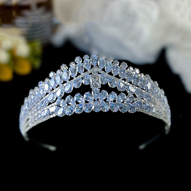 Exquisite Wedding Ceremony Zircon Crown Hair Ornaments