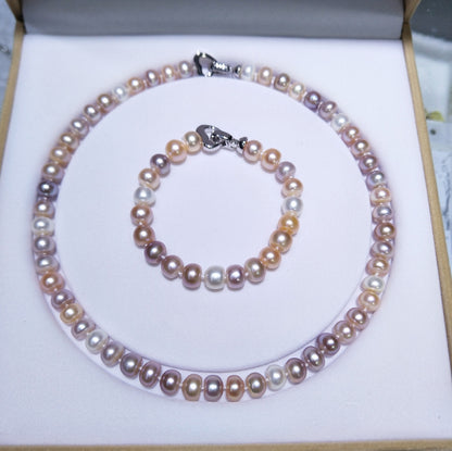 Mixed color pearl chain