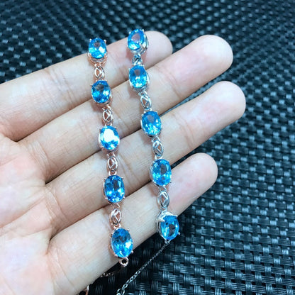 Natural topaz bracelet