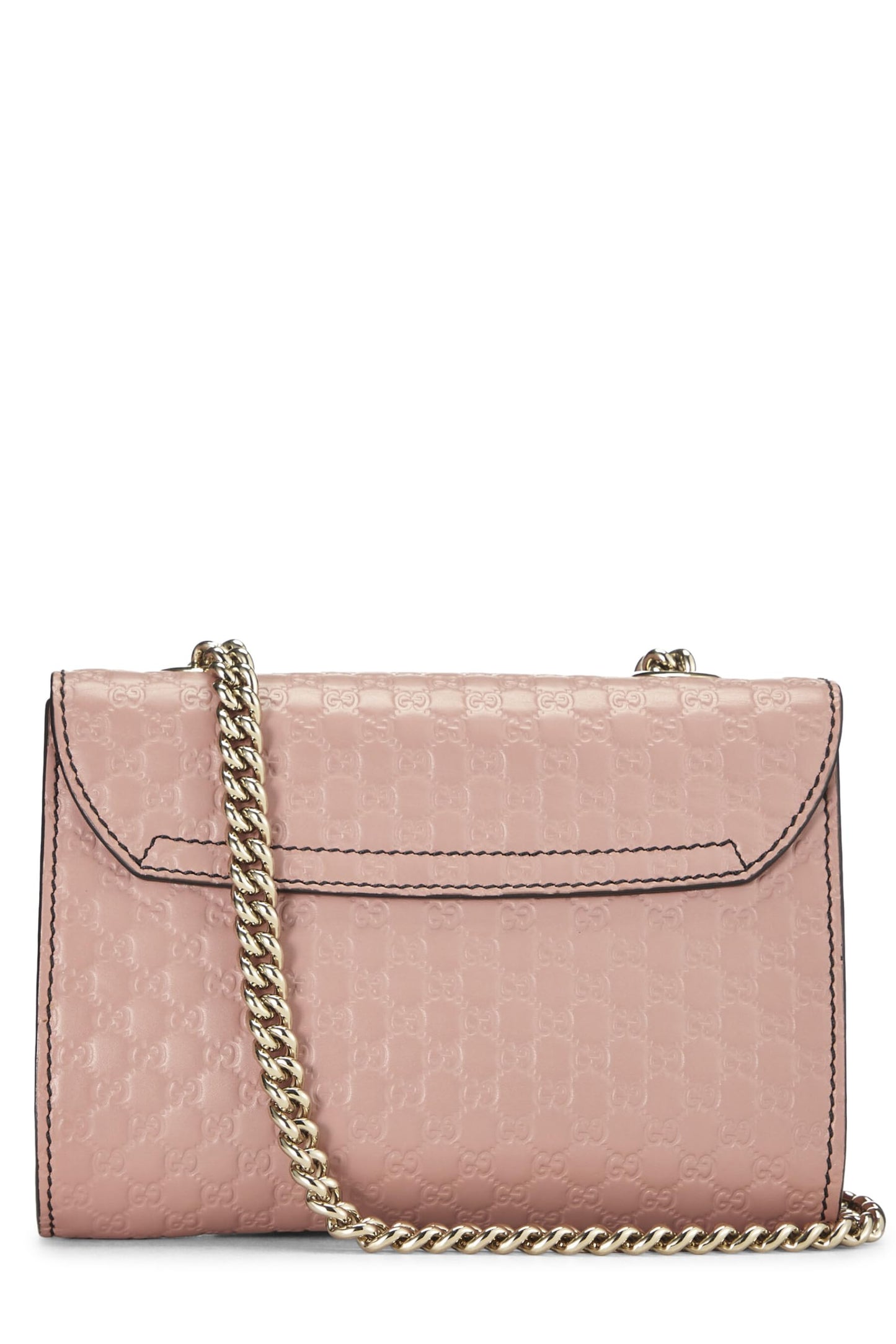 Gucci, sac à bandoulière Emily Chain en cuir Microguccissima rose d'occasion, rose