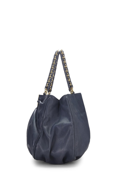 Fendi, Mia Large en cuir bleu d'occasion, bleu