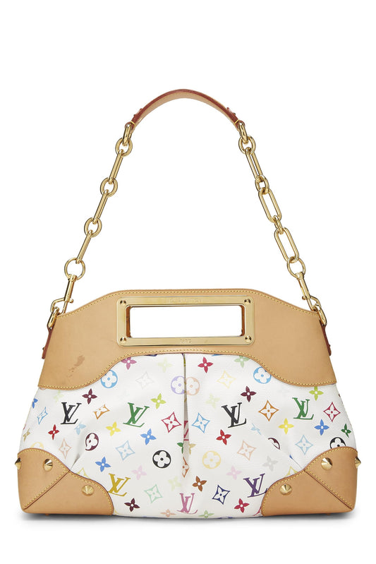 Louis Vuitton, Takashi Murakami x Louis Vuitton Judy MM Blanc Monogram Multicolore d'occasion, Blanc