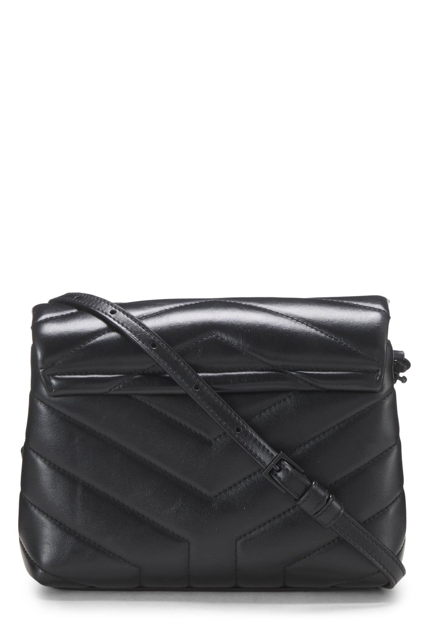 Yves Saint Laurent, Pre-Loved Black Calfskin Monogram Loulou Toy, Black